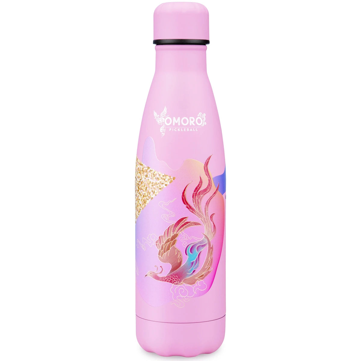 Stainless Steel Water Bottle 17 oz 500ml Pink Phoenix Design Insulated for Hot and Cold Drinks BPA-Free Double Layer Vacuum