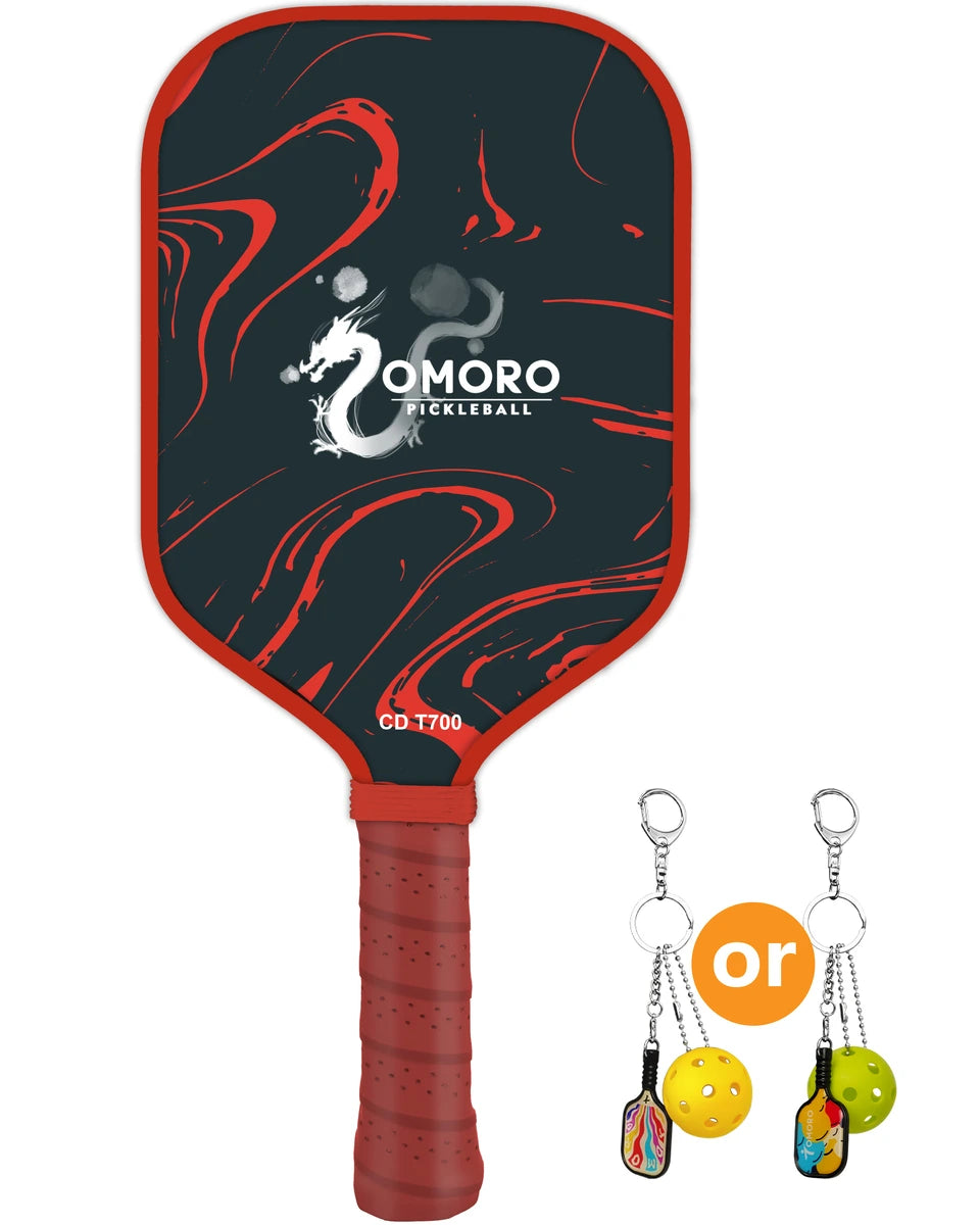 T700 Raw Carbon Fiber 16mm Pickleball Paddle Dragon-Designer Collection