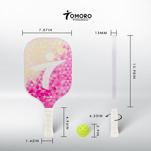 TOMORO Carbon Sweet Spot Pickleball Paddle front view