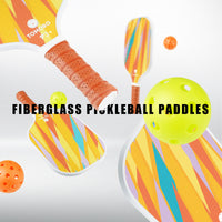 Pickleball Paddles Set 13mm Vitality Orange F3 for Beginners