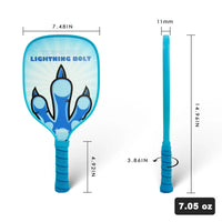 Junior Pickleball Paddle 11mm Lightning Bolt for Kids and Children-Designer Collection