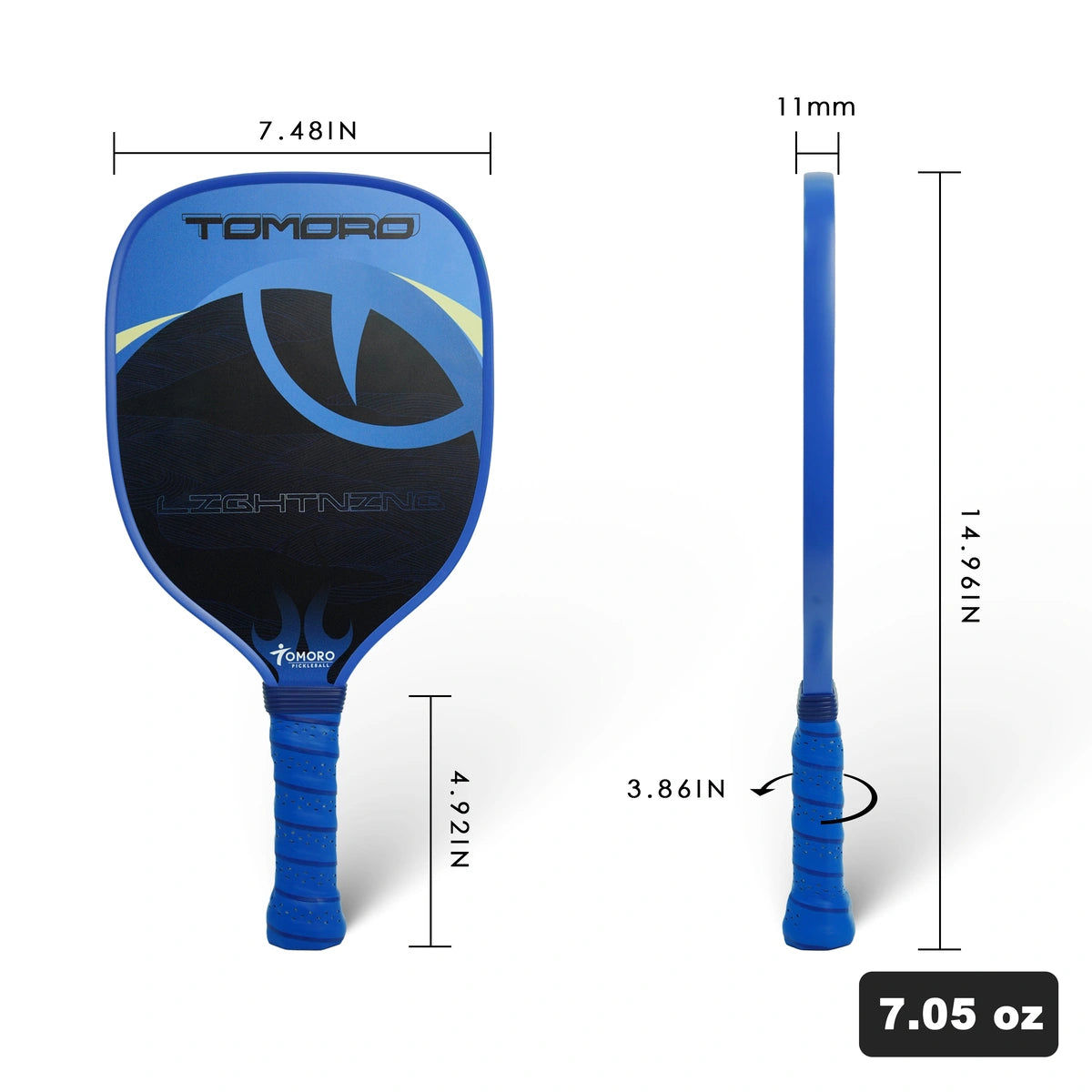 Junior Pickleball Paddles 11mm Lightning for Children-Designer Collection