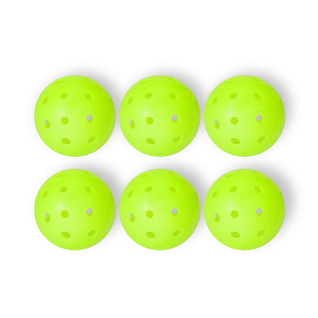 One Piece Outdoor Pickleball Balls 6 Pack